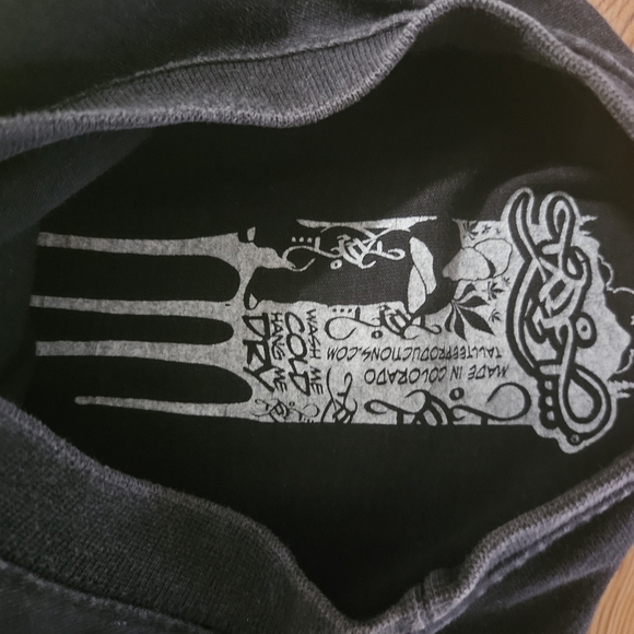 Tall T Be Cool Black Graphic Tee with Green and Yellow Accents - Picture 3 of 5